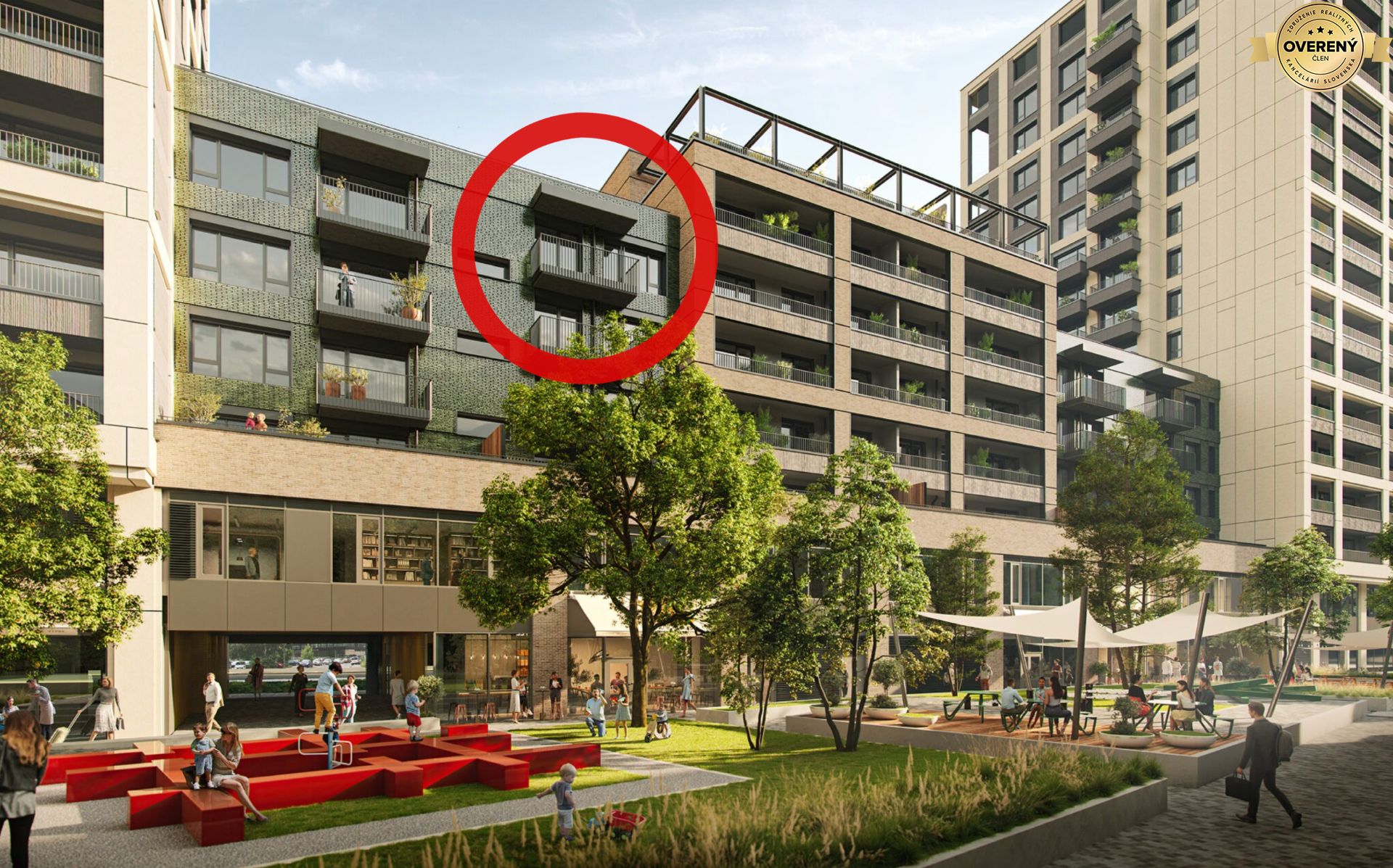 NUERA︱DOWNTOWN YARDS - 1,5i apartmán s výhľadom do vnútrobloku, Blok D