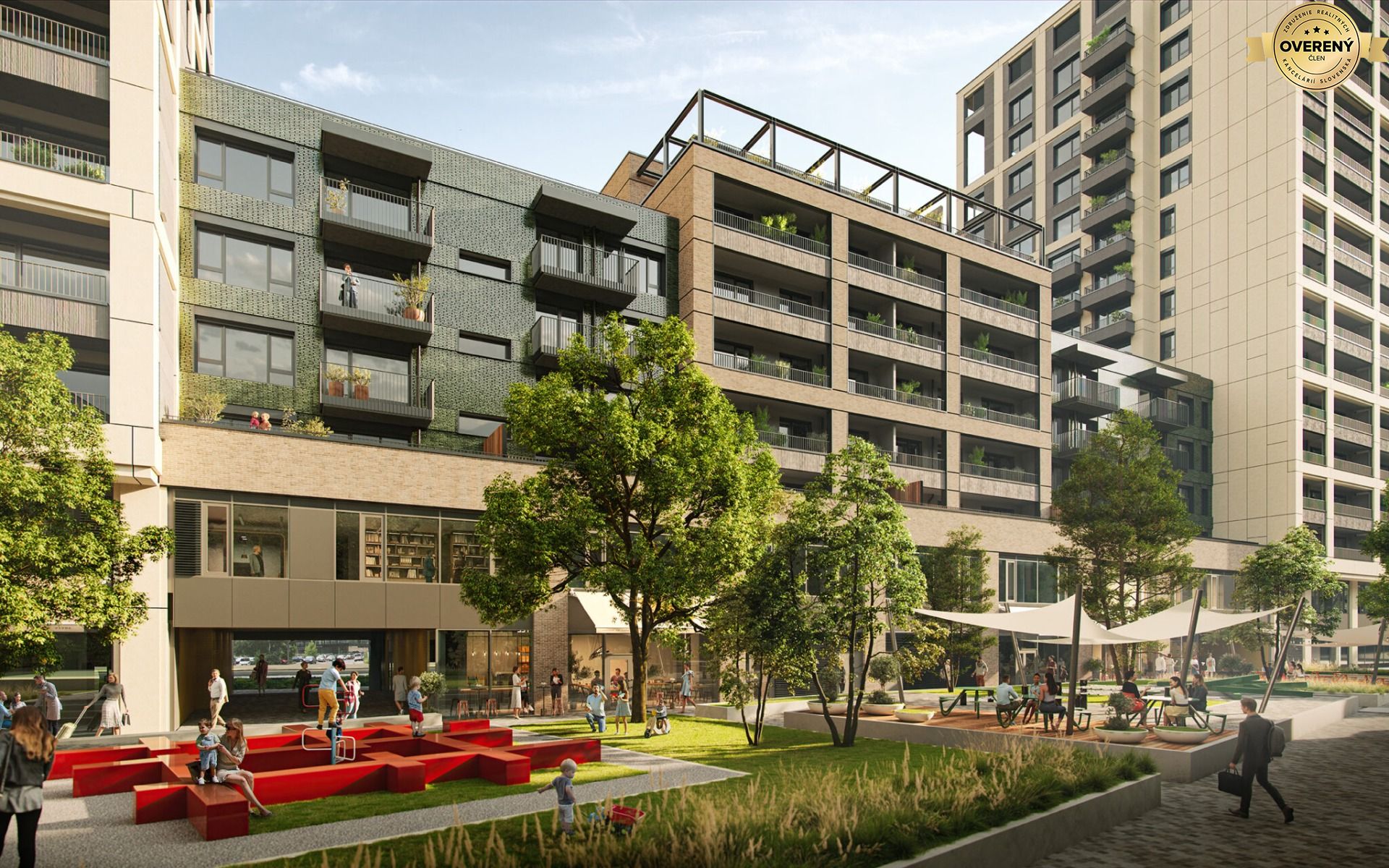 NUERA︱DOWNTOWN YARDS - 1,5i apartmán s výhľadom do vnútrobloku, Blok D