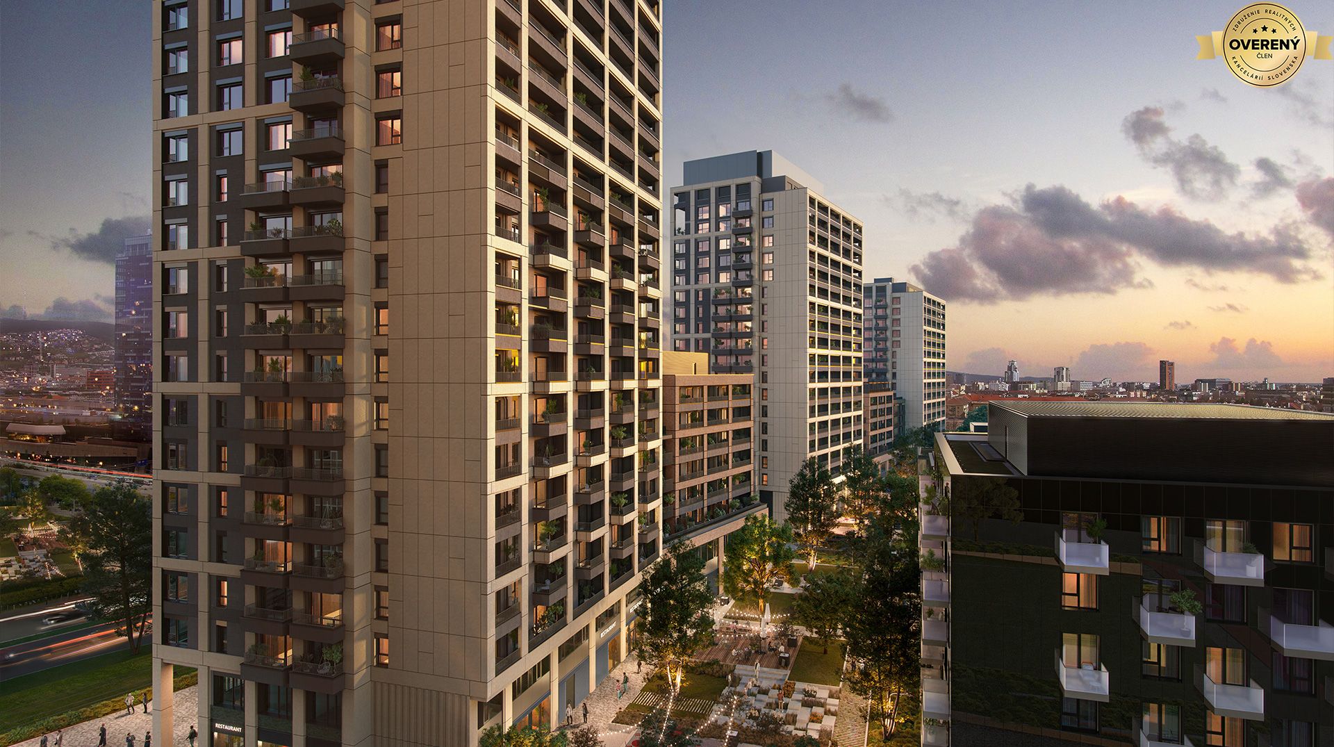 NUERA︱DOWNTOWN YARDS - 2i byt do vnútrobloku, 52m² + 9m² lodžia, 8np. 